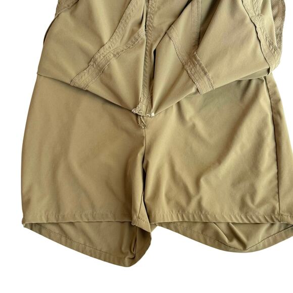 Athleta Pleated Tan Skirt with Shorts Women's 2P Zipper and Button Closure - Picture 11 of 11